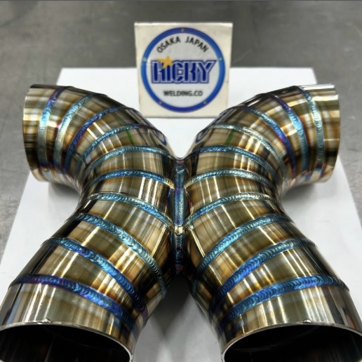 HICKY WELDING 青色TIG溶接 ワンオフパーツ